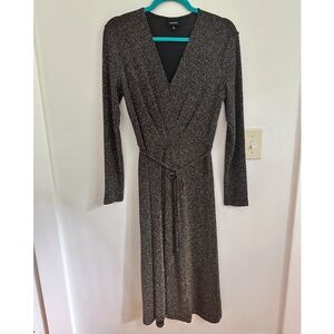 Who What Wear Gold Shimmer Dress, Size S